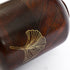Wooden Large Vase with Brass Detailing
